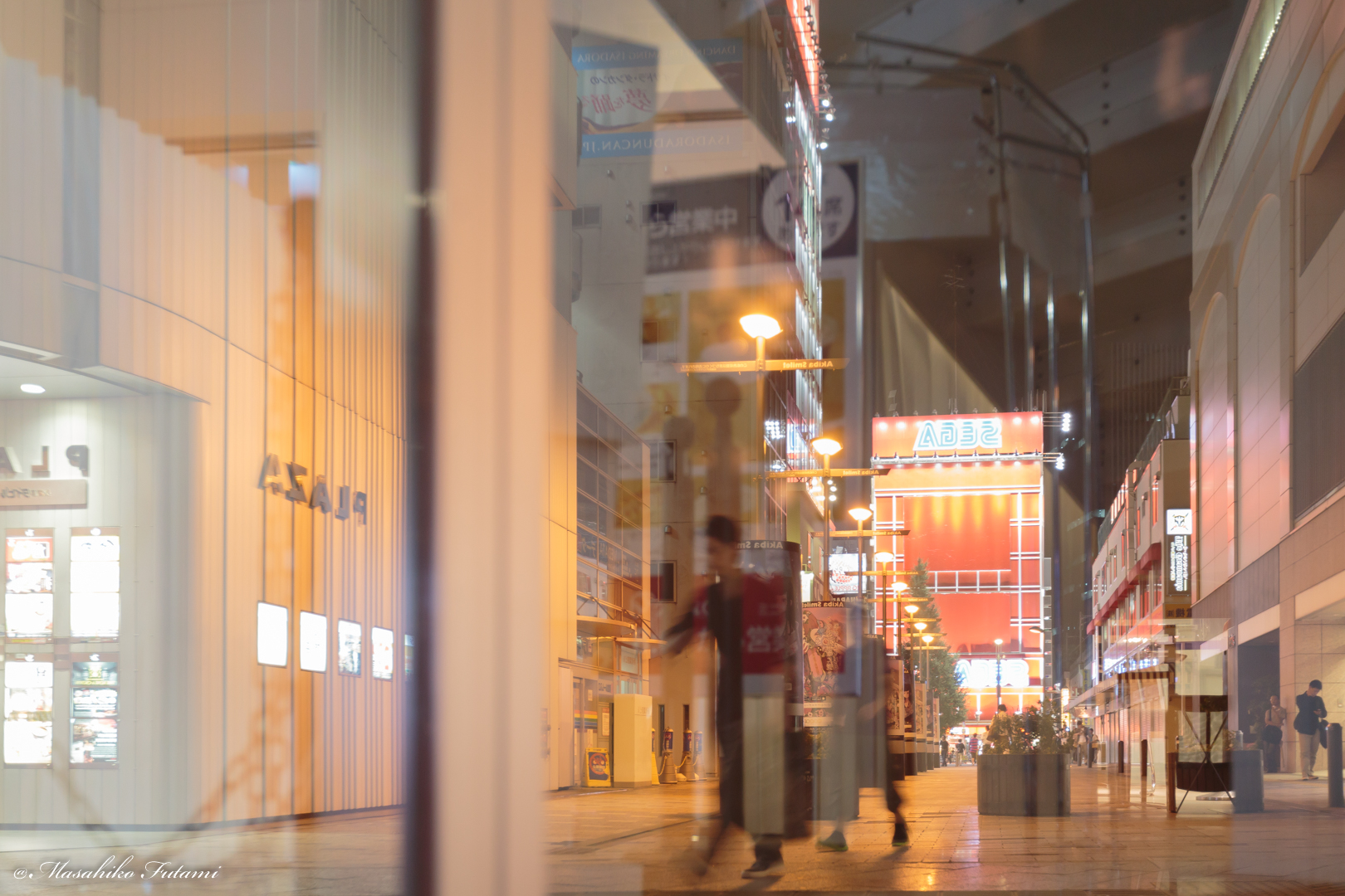 Reflection Story in Akihabara at Night
